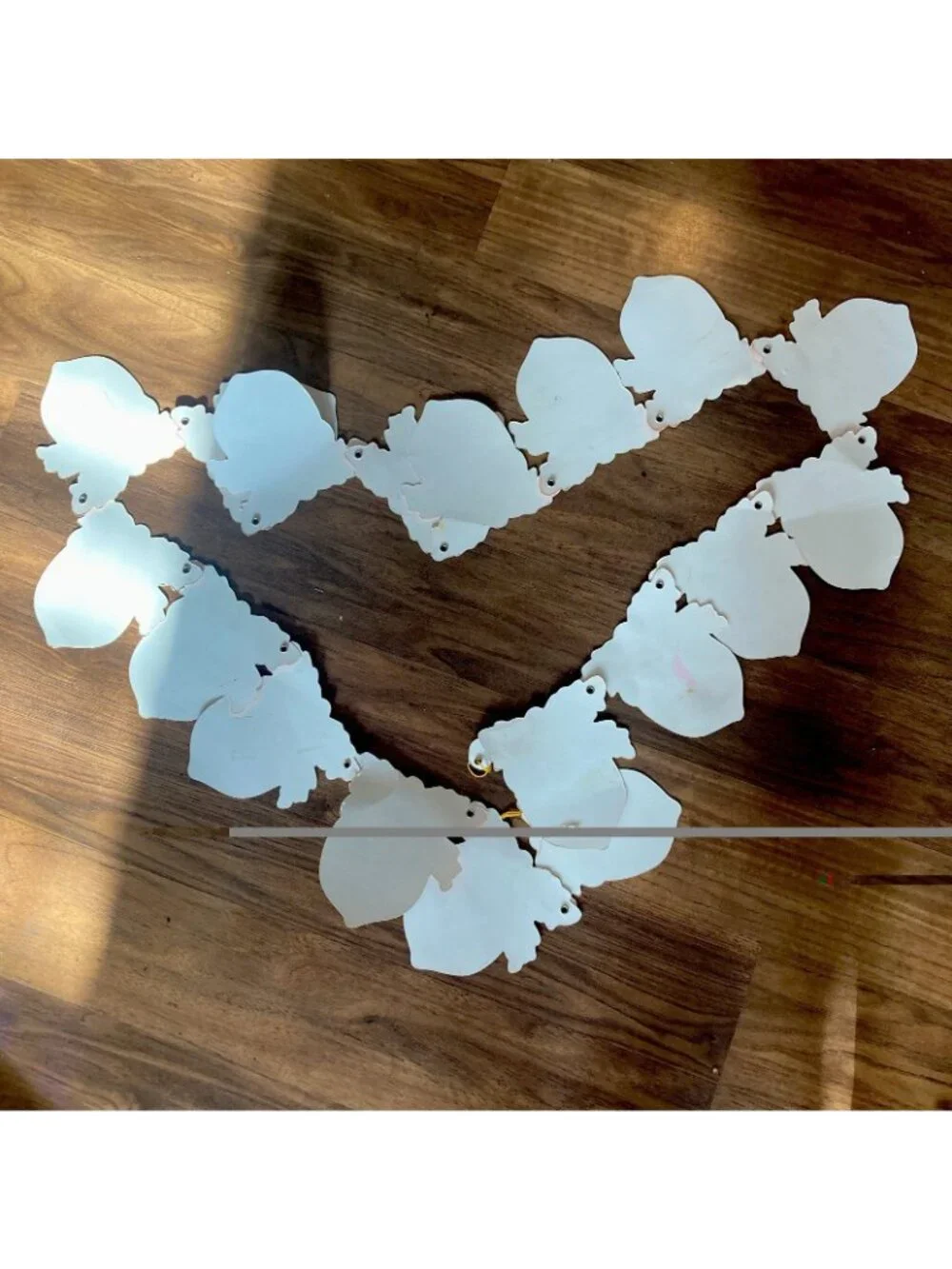 VTG Happy Thanksgiving Letter Garland w Leaf Acorn Cutouts Hanging 2 pc 1980’s